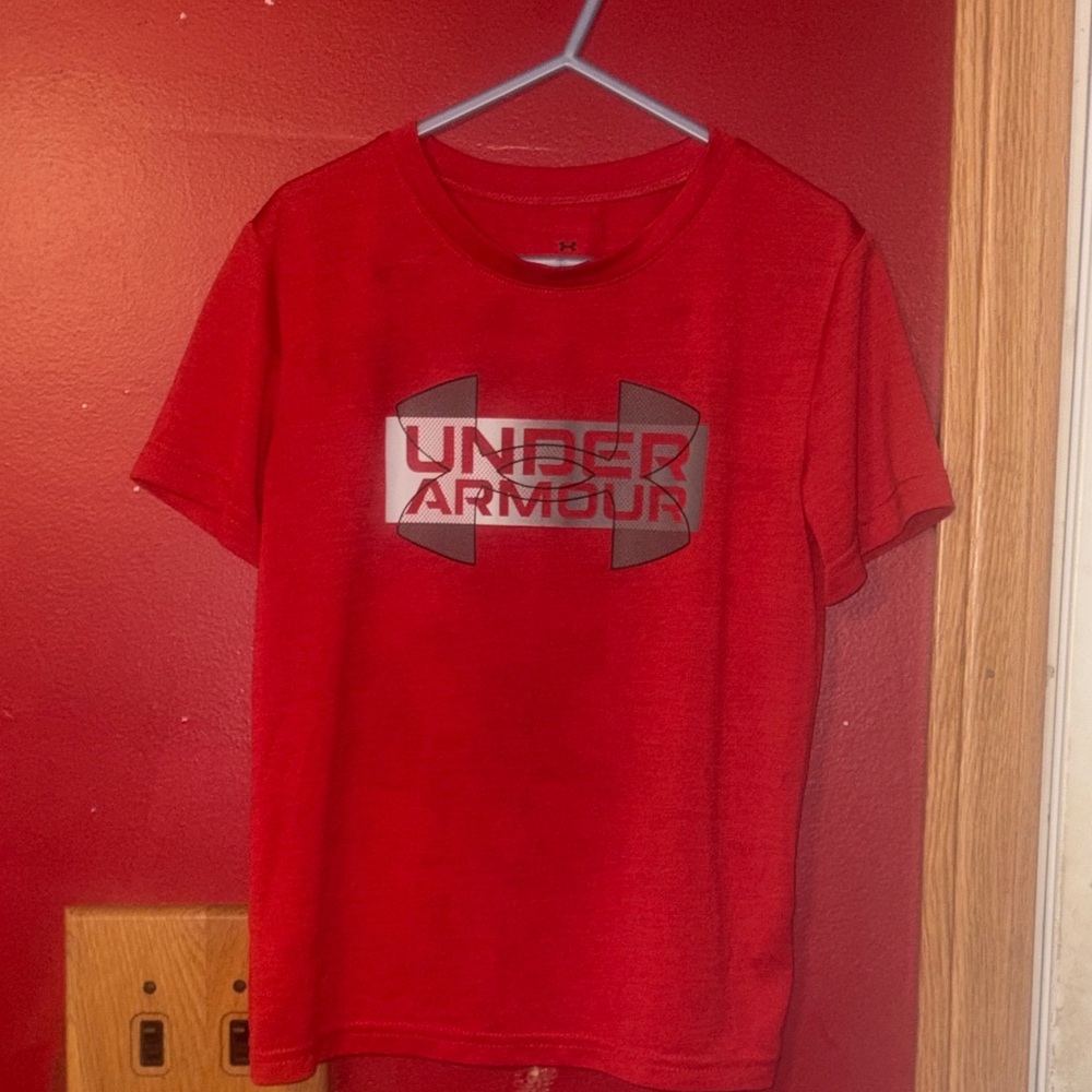 Under Armour Bold Red Tee with Logo